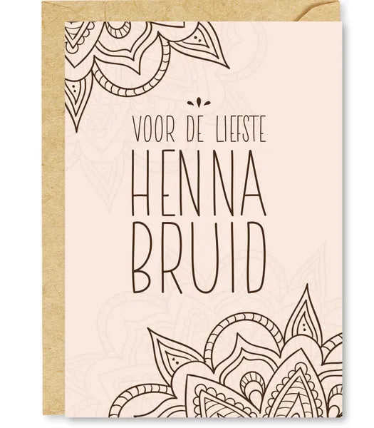 Wenskaart Voor de liefste Henna Bruid