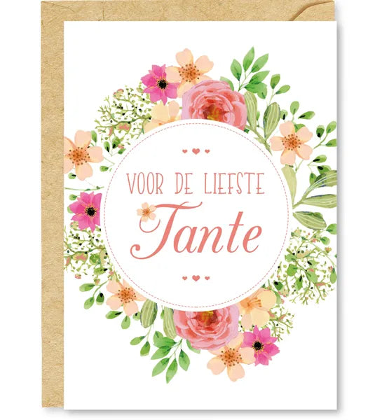 Wenskaart voor de liefste tante