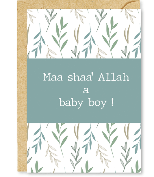 Wenskaart Ma sha Allah a baby boy!