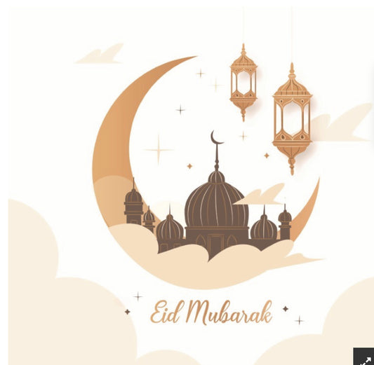 Wenskaart Eid Mubarak Maan