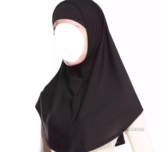 1 delige stretch kinder hoofddoek zwart