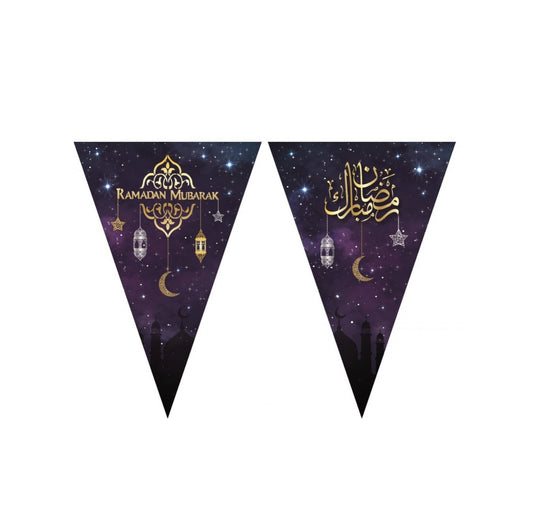 Ramadan Mubarak slinger paars