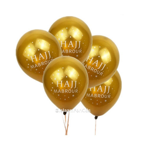 hajj Mabrur ballonnen goud (10 stuks)