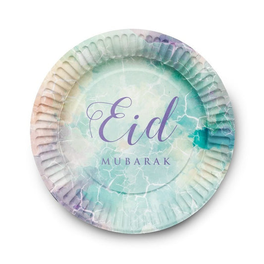 Eid Mubarak bord Watercolour (set van 6)