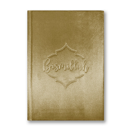 Notitieboekje Velvet Bismillah Goud/bruin