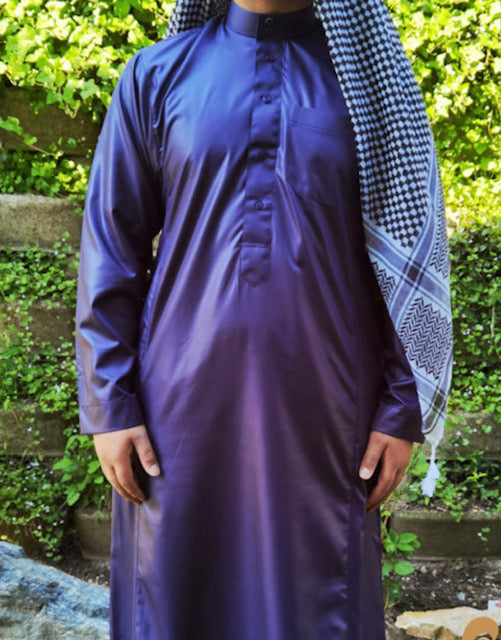 Thobe/qamis Al-Haramain donkerblauw