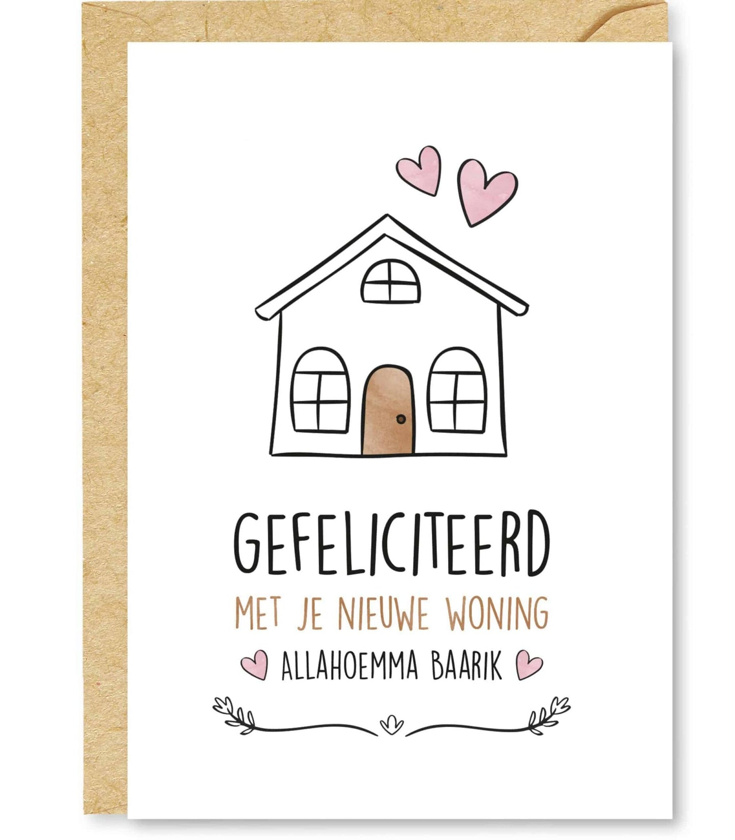 Wenskaart Gefeliciteerd met je nieuwe woning