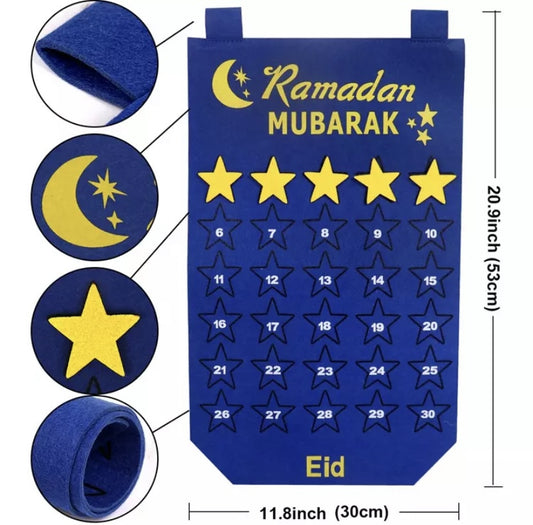Ramadan aftel kalender blauw
