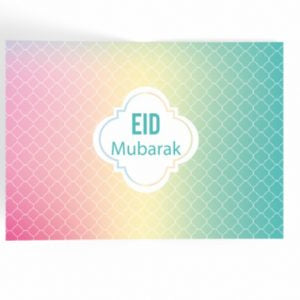 Eid Mubarak Placemat Pastel (plastic)